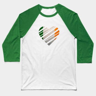 Ireland Heart Baseball T-Shirt